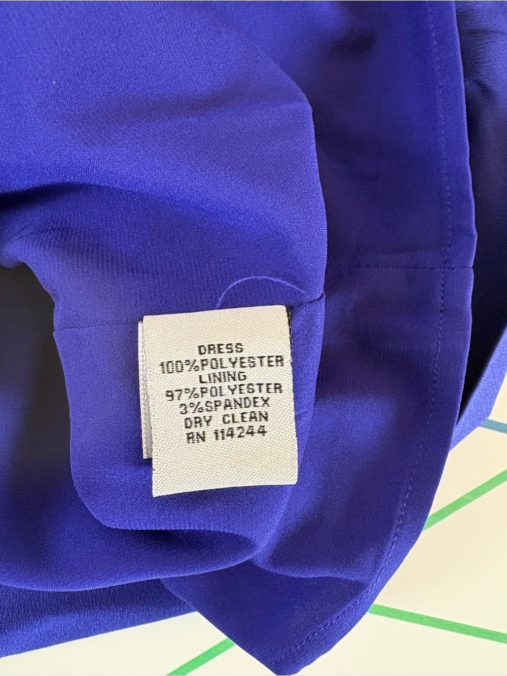 Eliza J Blue Purple Shift Dress w/ Long Pleated Sleeves Classic Lightweight Chic - Picture 8 of 8